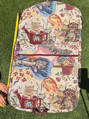 Whimsical Cat garment Bag - Multicolor